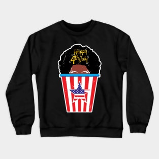 Happy 4th of July, Afro girl t-shirt Crewneck Sweatshirt